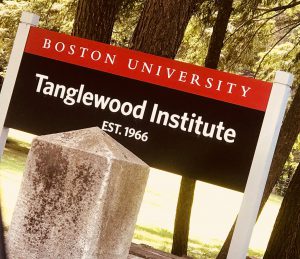 Boston University Tanglewood institute sign